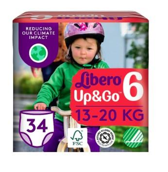 Libero Up&Go дитячі підгузники-трусики 6 (13-20кг) 34шт NEW